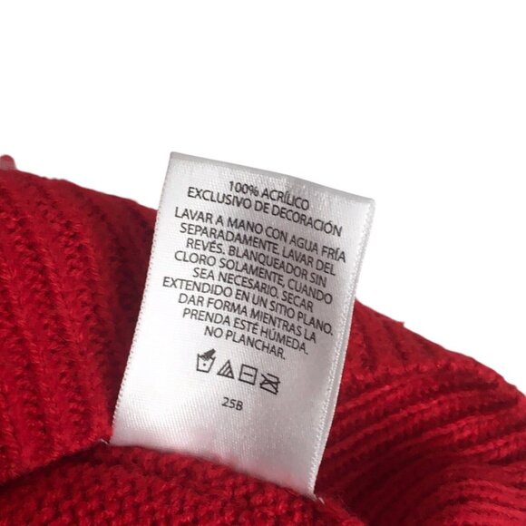 Christmas Sweater Chunky Knit Pullover Red Size Large 42-44 Ugly Holiday Party - Picture 11 of 11